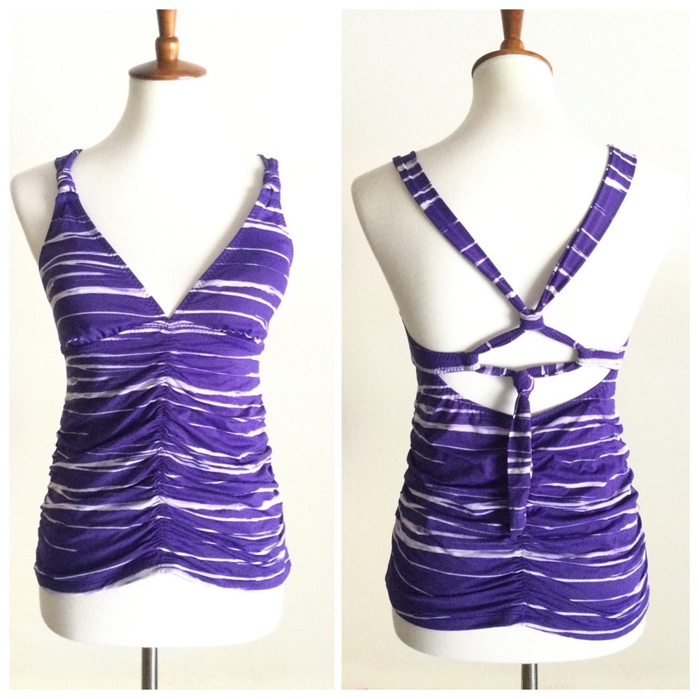 ATHLETA Aqualuxe Tankini Swim Top w/Pads Medium